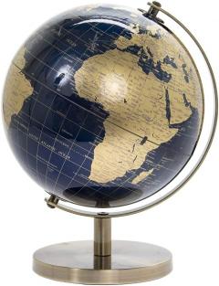 Glob pamantesc - Gold & Blue, 13 cm