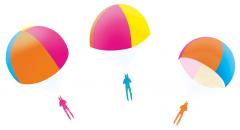 Parasutist colorat - mai multe modele