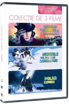 Colectie de 3 Filme pentru copii: Charlie si Fabrica de Ciocolata, Mumble - cel mai tare dansator, Polar Express