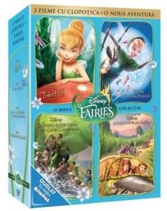Colectie 4 DVD Jocurile din Valea Ielelor + Clopotica 1-3 / Pixie Hallows Games + Tinkerbell 1-3