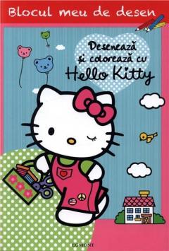 Blocul meu de desen - Deseneaza si coloreaza cu Hello Kitty