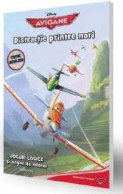 Avioane - Distractie printre nori - Jocuri logice si pagini de colorat