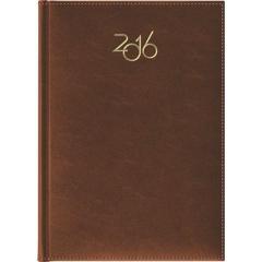 Agenda 2016 Artilux A5, datata, coperta maro