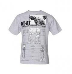 Tricou copii Star Wars, model AT-AT Walker, gri, marimea 140-146 cm