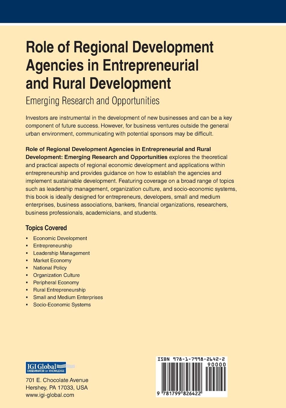 Role of Regional Development Agencies in Entrepreneurial and Rural ...