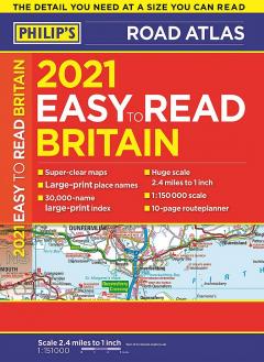2021 Philip's Easy to Read Britain Road Atlas