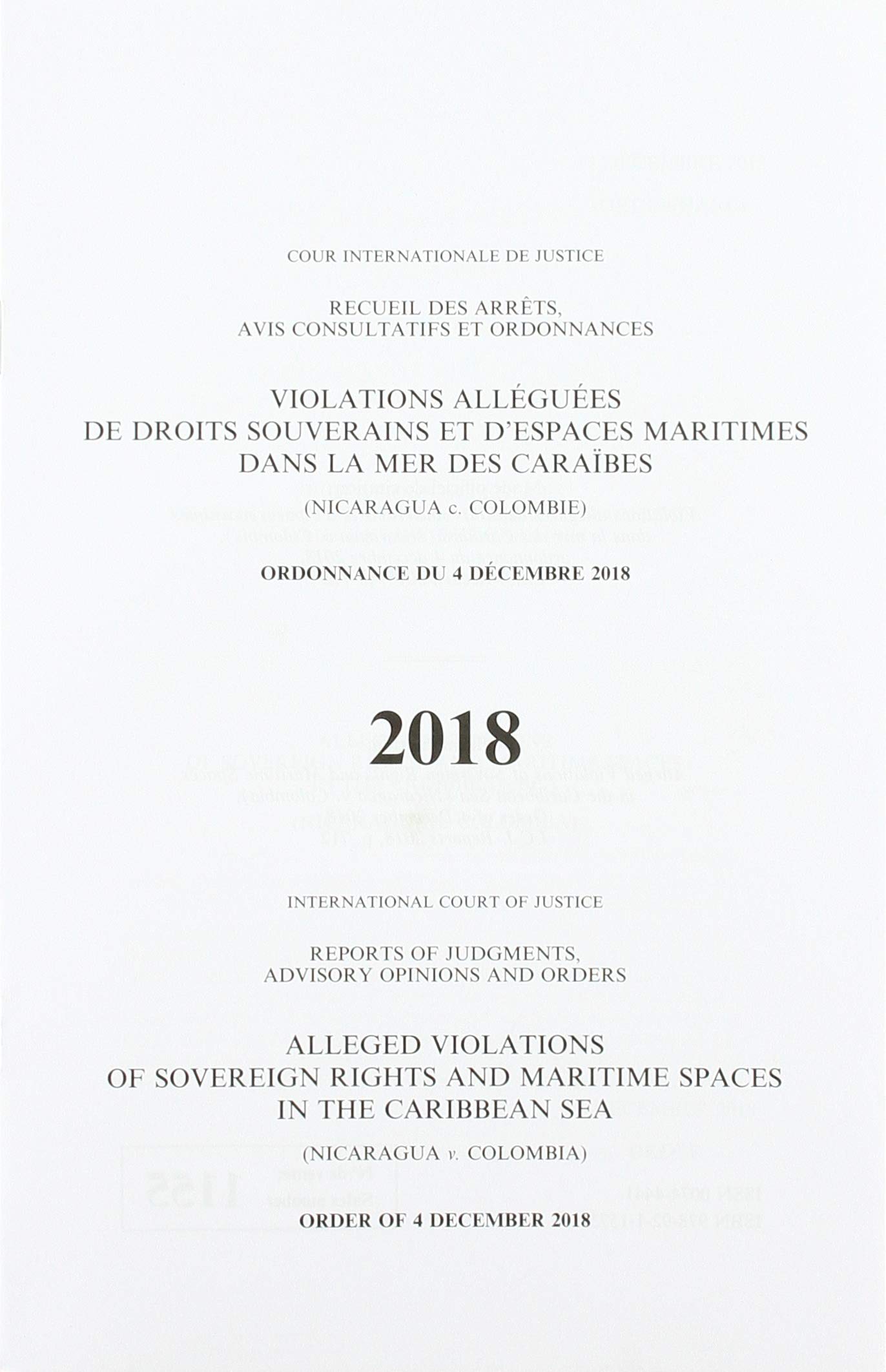 Alleged violations of sovereign rights and maritime spaces in the Caribbean Sea