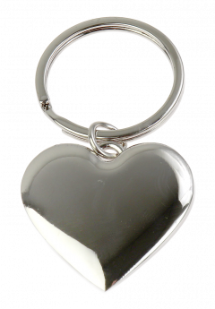 Breloc - Heart Polished Finish