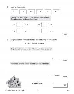 KS2 Maths SAT Buster 10-Minute Tests - Algebra