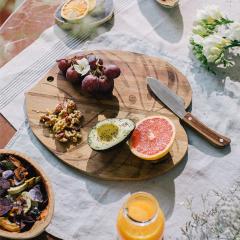 Platou lemn - Monstera