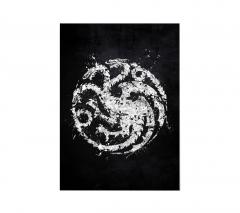 Mini Poster metal - House Tragaryen - by Jonathon Summers