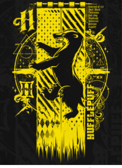 Poster metal M format - Huffelpuff Harry Potter