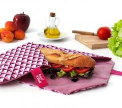 Ambalaj eco pentru gustari - Boc`N`Roll - Tiles Pink