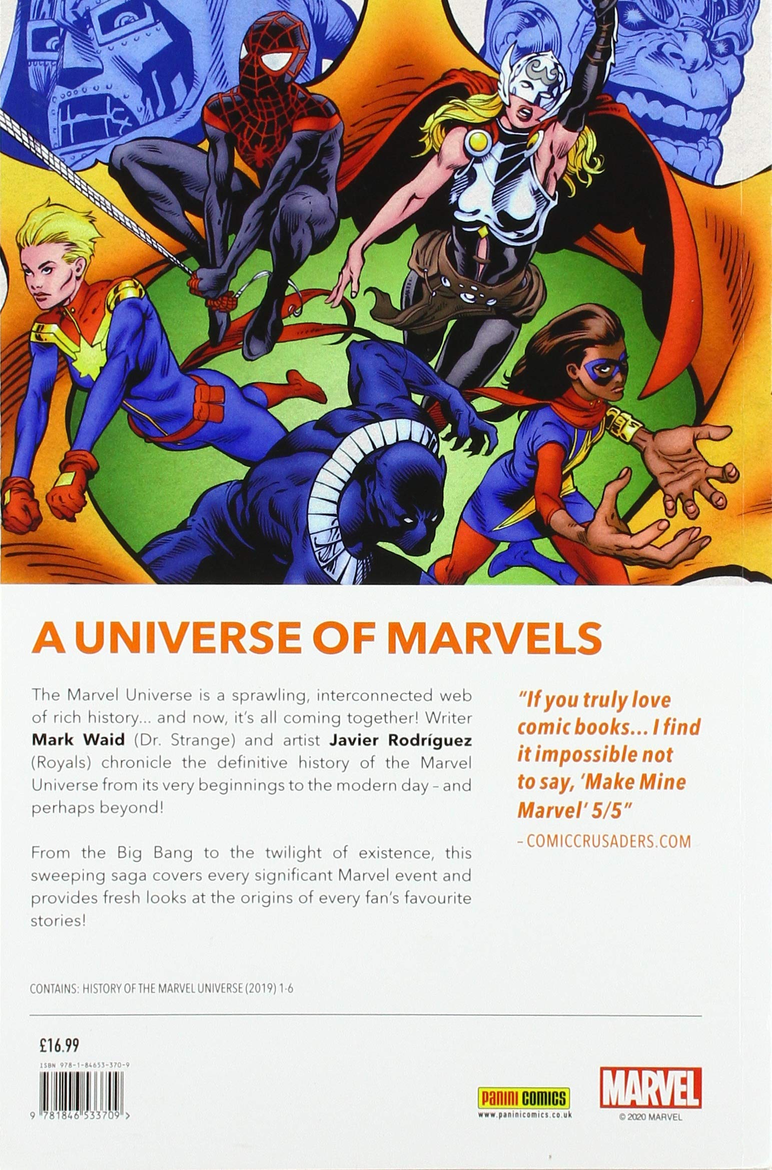 history of the marvel universe mark waid