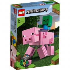 LEGO Minecraft - Porc cu Bebelus zombi (21157)