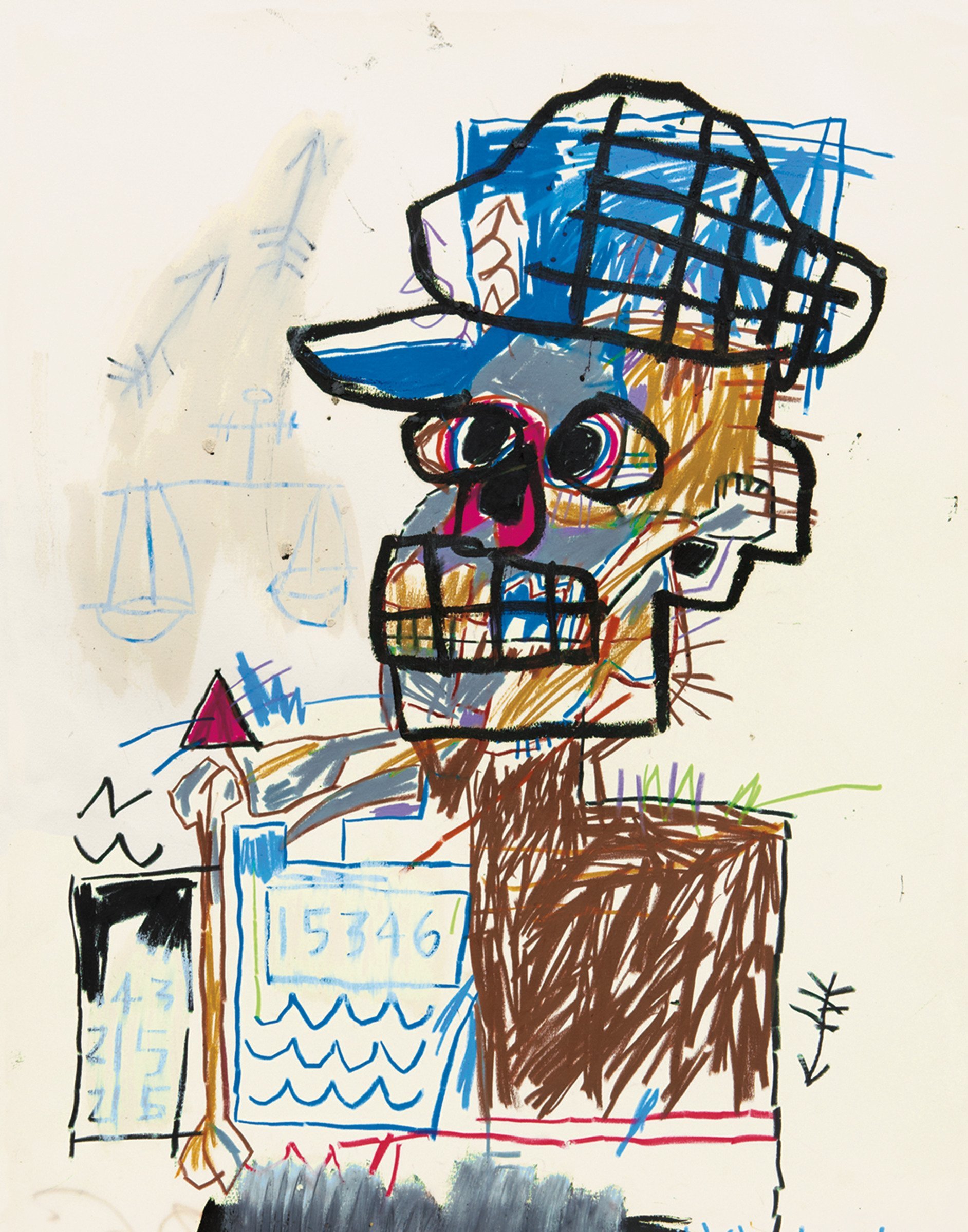 Jean-Michel Basquiat Drawing - Fred Hoffman, Acquavella Galleries