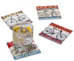 Set 4 suporturi pahare - Vintage Cycles