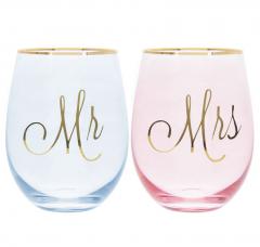 Set pahare - Mr & Mrs Stemless
