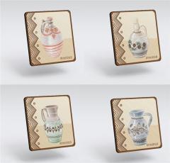 Set 4 suporturi pahare - Romania | Magnetella