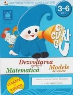 Set caiete de lucru 3-6 ani - Matematica, dezvoltarea vorbirii, scriere - 10 caiete + 2 gratis