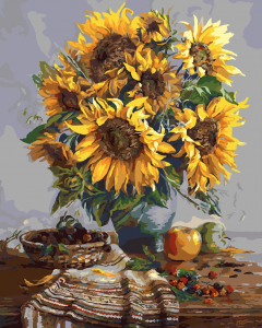 Set pictura pe numere - Sunflower, 40x50 cm