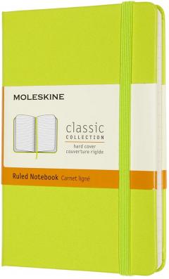 Carnet - Moleskine Classic - Pocket, Hardcover, Ruled - Lemon Green