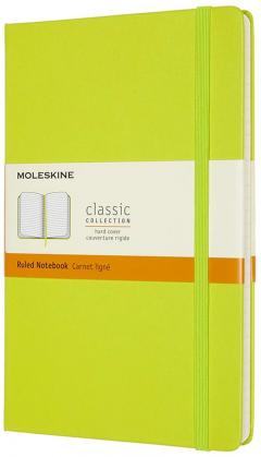 Carnet Moleskine - Lemon Green Large Ruled Notebook Hard 