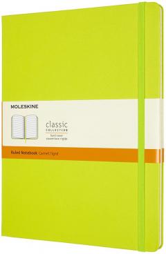 Carnet - Moleskine Classic - Extra Large, Ruled, Hard Cover - Lemon Green