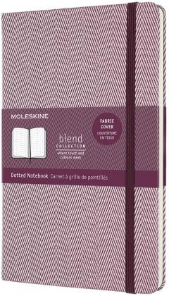 Carnet - Moleskine Blend - Large, Hard Cover, Dotted - Herringbone Purple