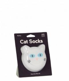 Sosete - Cat Socks - White
