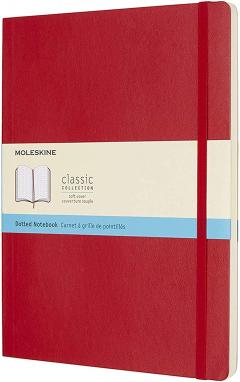 Carnet - Moleskine - Classic Dotted Softcover Notebook XL - Scarlet Red