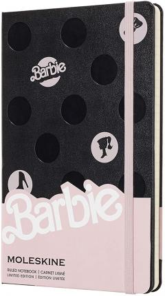 Carnet - Moleskine Limited Edition - Hard Cover, Large, Ruled - Barbie Dots