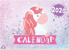 Calendar de perete cu unicorni - 2020