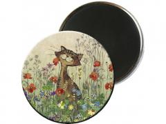 Magnet - Chat Coquelicot