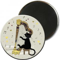Magnet - Chat Musique Harpe