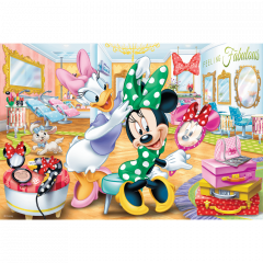 Puzzle 100 piese - Minnie in beauty parlous