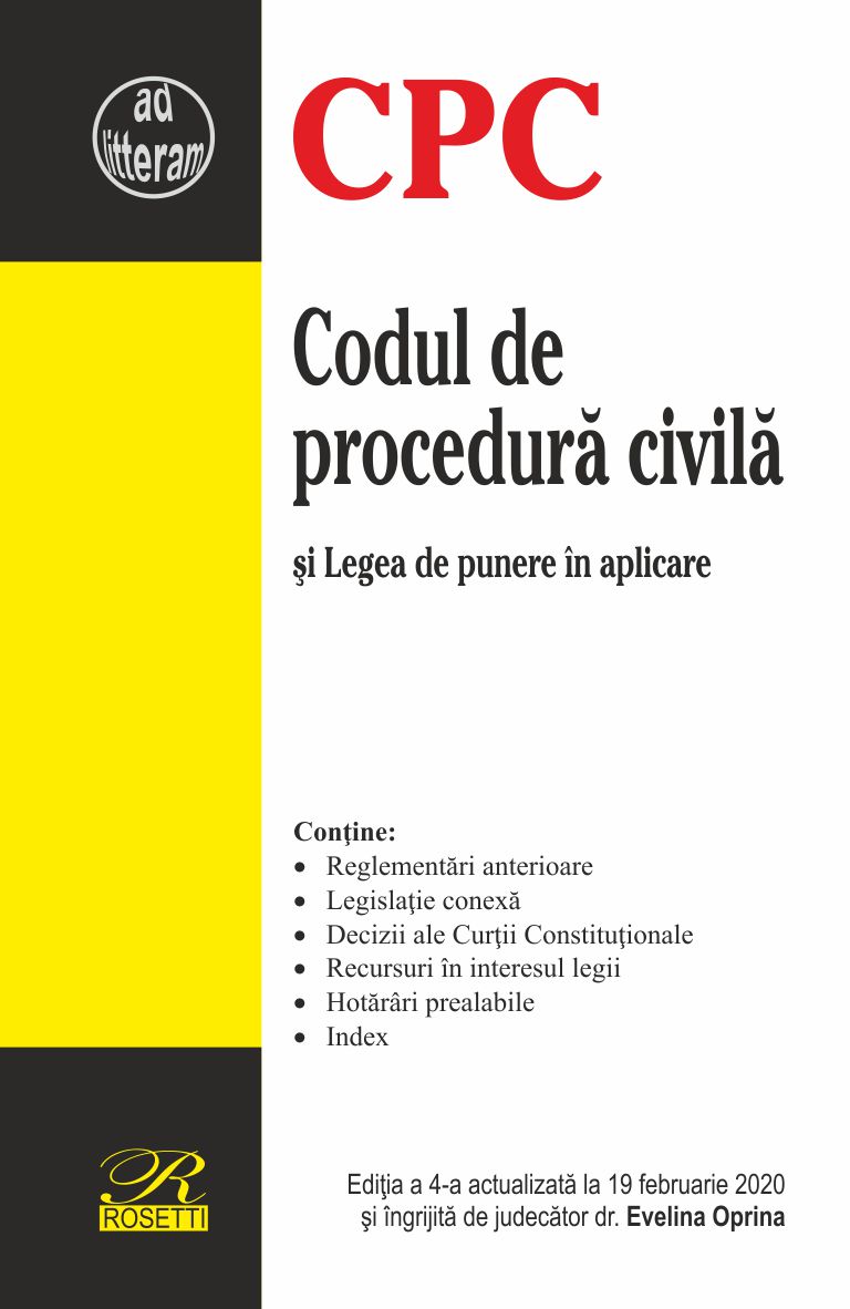 Codul de procedura civila si Legea de punere in aplicare