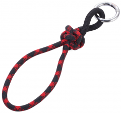 Breloc - Rope with Knot - Black and Red