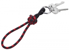 Breloc - Rope with Knot - Black and Red