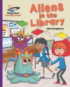 Coperta cărții Reading Planet - Aliens in the Library - Purple: Galaxy