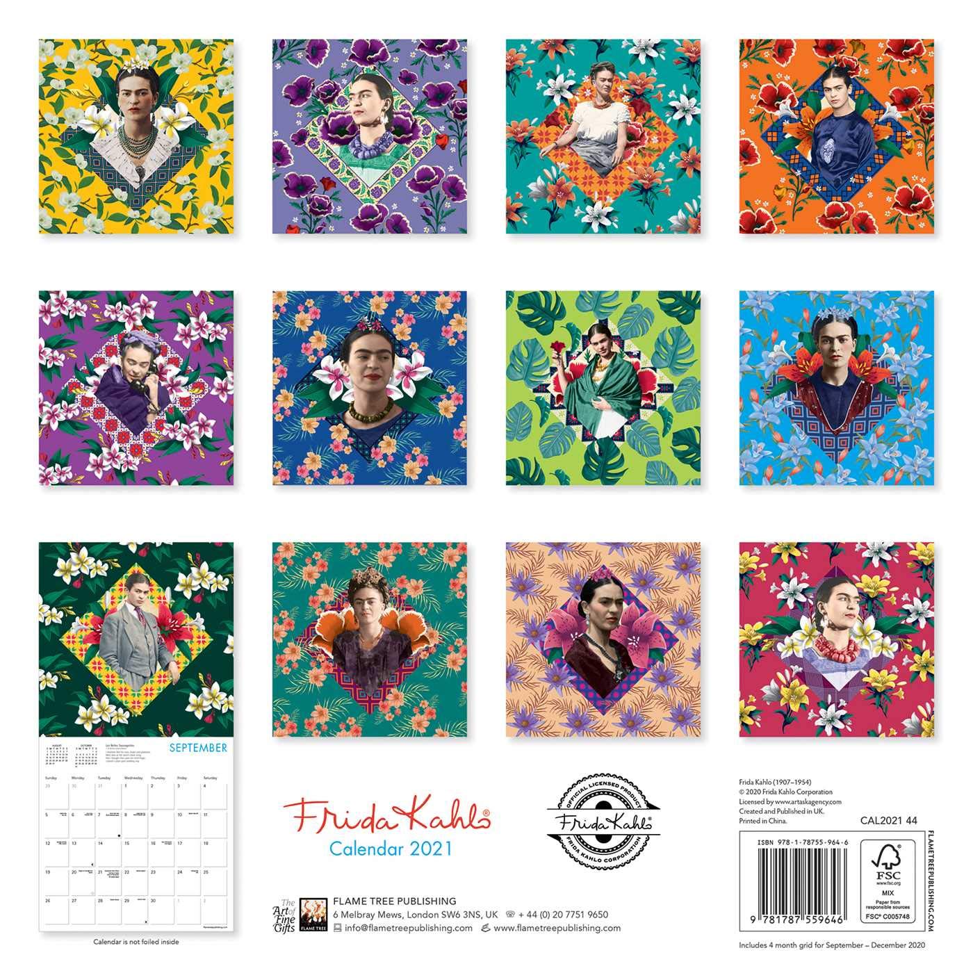frida-kahlo-wall-calendar-2021-art-calendar-flame-tree-publishing