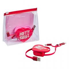 Cablu USB Retractabil - Yes Studio Retractable Heart Cable Tidy