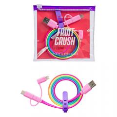 Cablu USB - Yes Studio 'Fruit Crush' Charge & Sync USB Cable