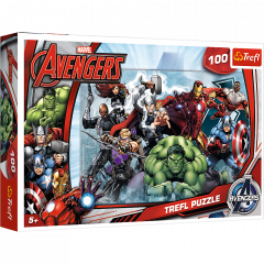 Puzzle 100 piese - Incepe atacul Marvel