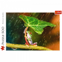 Puzzle 500 piese - Umbrela verde