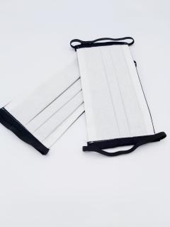 Masca textila din bumbac Ranforce - strat dublu - model negru - Copii