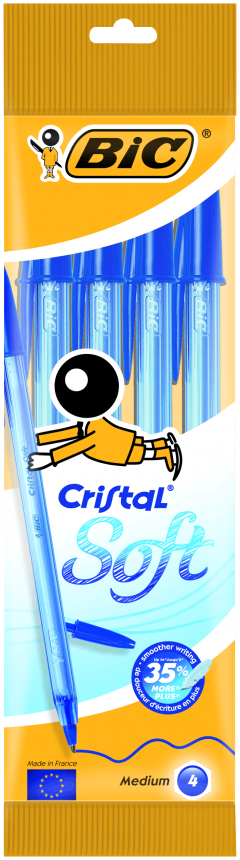 Set 4 pixuri - Pix Bic Cristal Fine - Albastru
