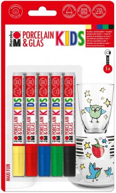 Set 5 markere - Kids Porcelain and Glass, 1-3 mm