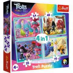 Puzzle 4in1 - Trolls World Tour