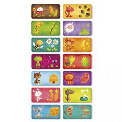 Puzzle educativ Montessori - Animale si hrana lor